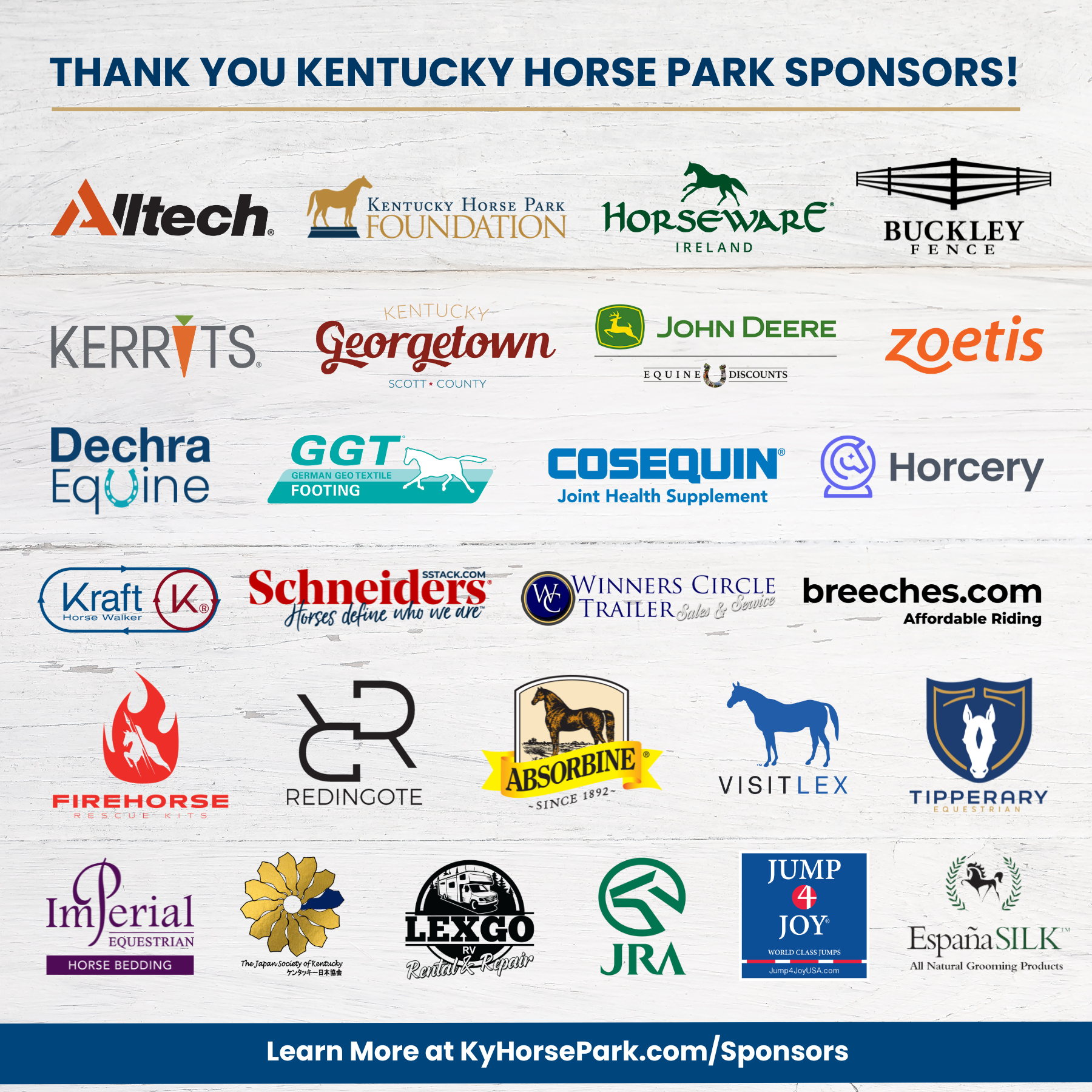 Kentucky Horse Park Welcomes New Sponsors