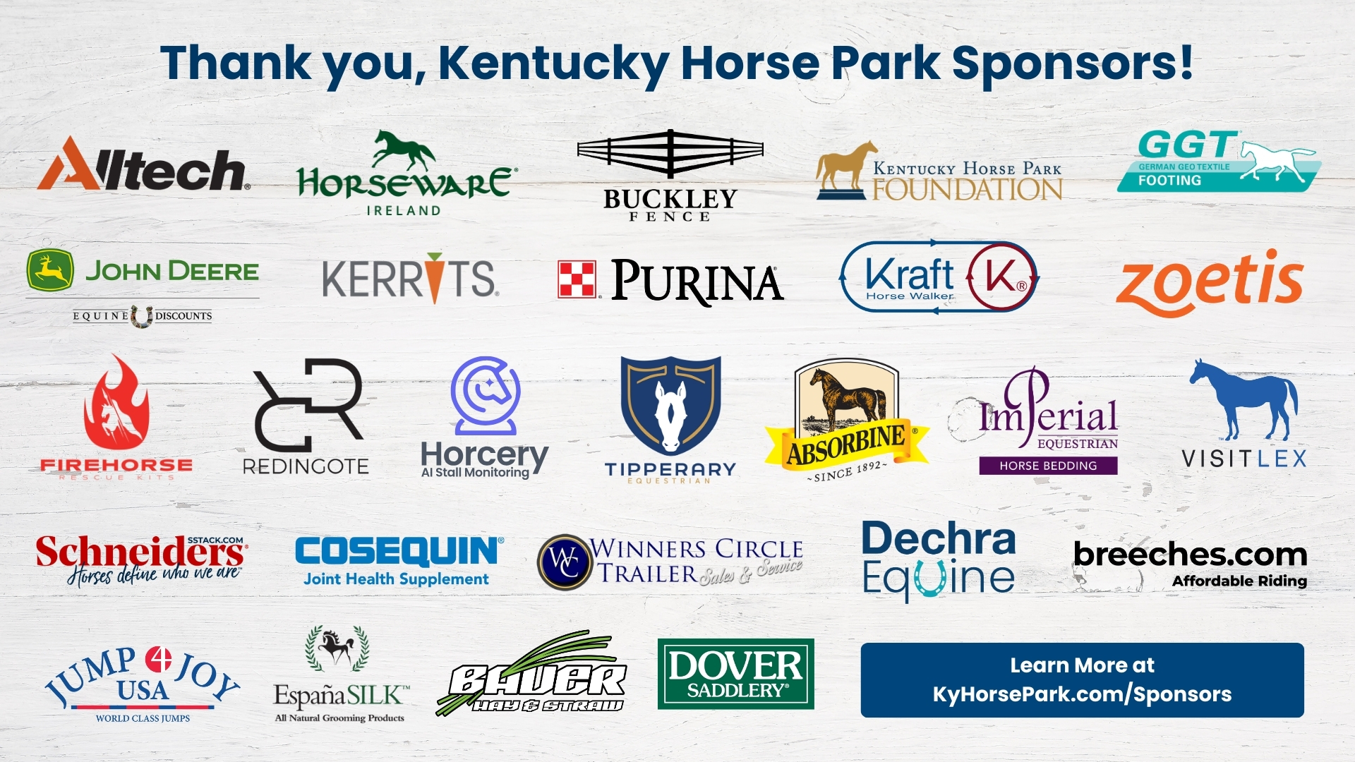 Kentucky Horse Park Welcomes New Sponsors